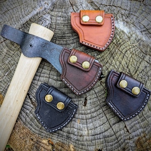 Custodia in pelle per Cold Steel Trail Hawk, fodero in pelle, migliore fondina per ascia, fodero in pelle per ascia, fondina per ascia, fatta a mano