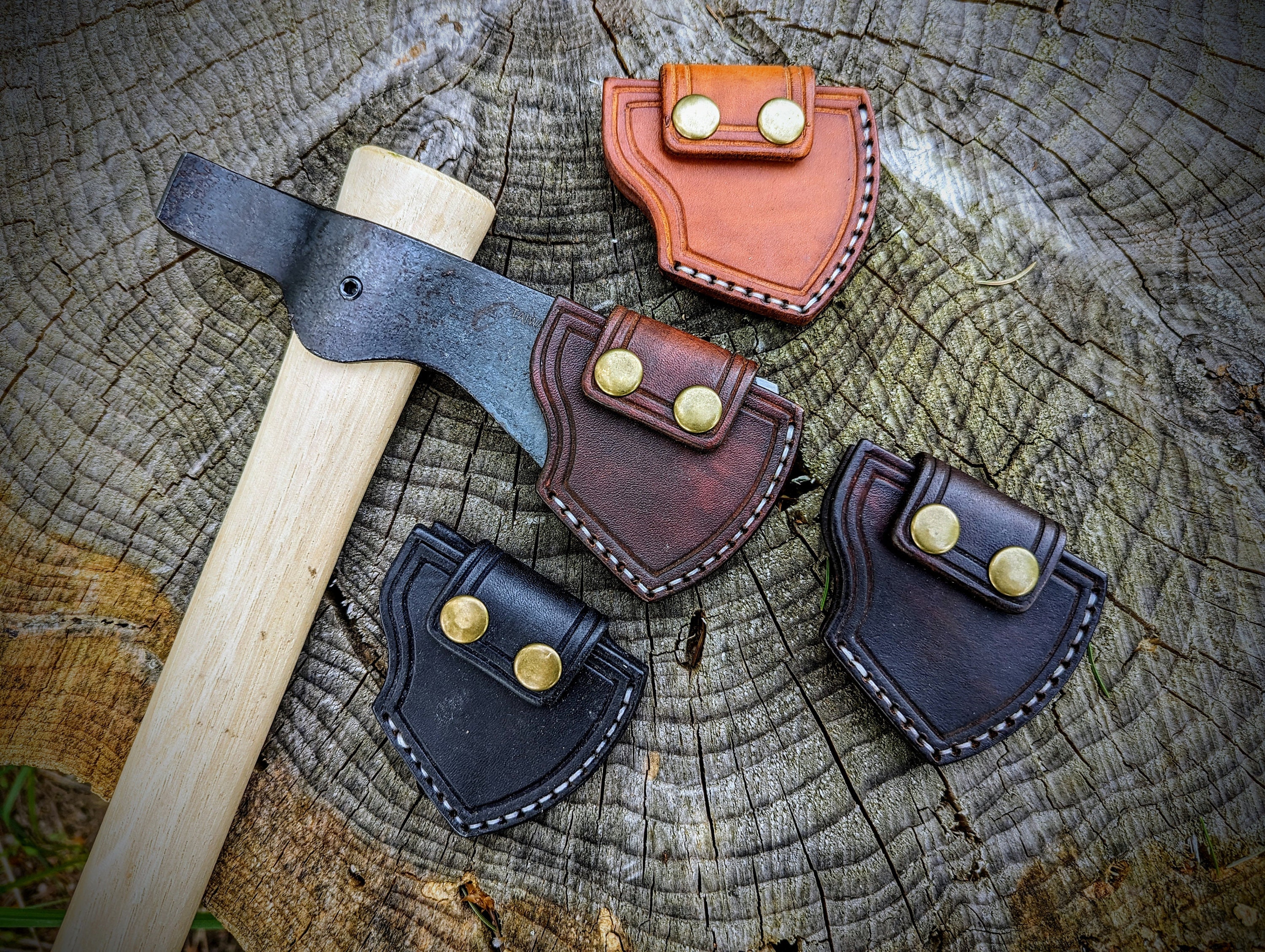 Handmade Leather Axe Sheath for Cold Steel Trail Hawk