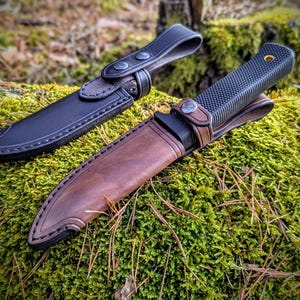 Etui en cuir pour Cold Steel Master Hunter, fait main