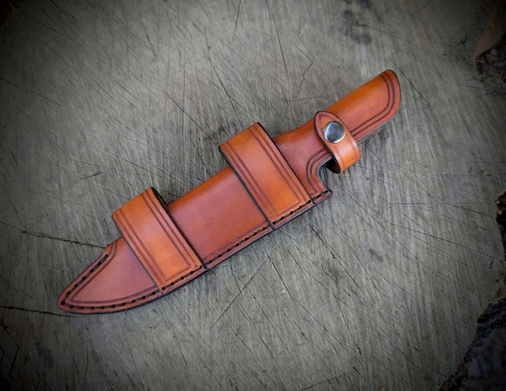 Handmade Leather Horizontal Sheath: Cold Steel SRK/SRK Compact