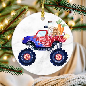 Monster Truck Ornament, Monster Truck Christmas Ornament, Boys 2024 Monster Truck, Big Truck, Personalized Name Gift for Boys