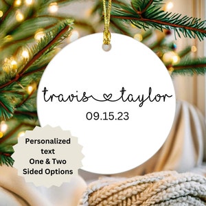 Custom Design Christmas Ornament, Custom Text Ornament, Personalized Ceramic Ornament, Your Design Here, Personalized Text Ornament,Keepsake
