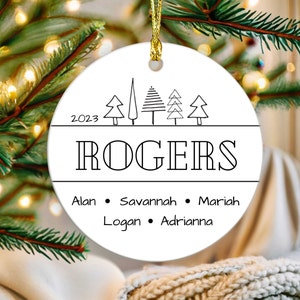 Christmas Family Name Ornament, Christmas 2023, Custom Family Keepsake, Personalized Name Ornament, Personalized Family Gift, Keepsake Gift