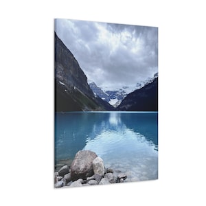 Lake Louise Canvas, Lake Louise Painting, Banff National Park Canvas, Banff National Park Painting, Banff Mountains, Banff Lakes Wrap