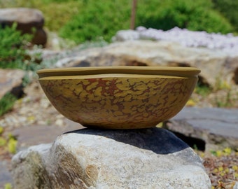 Beautiful Hand-Carved Cherry Bowl 11.5"