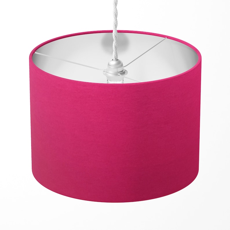 Hot Pink Lampshade, Fuchsia Lamp Shade, Cerise Pink Lampshade, Bright