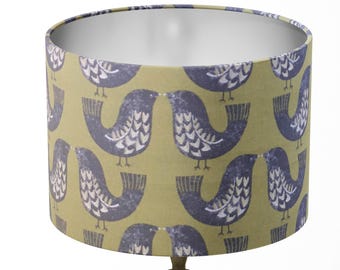 Pantalla de pájaro escandinava, pantalla verde oliva, pantalla nórdica, lámpara de mesa, techo, pie, estilo rústico escandinavo, decoración del hogar.