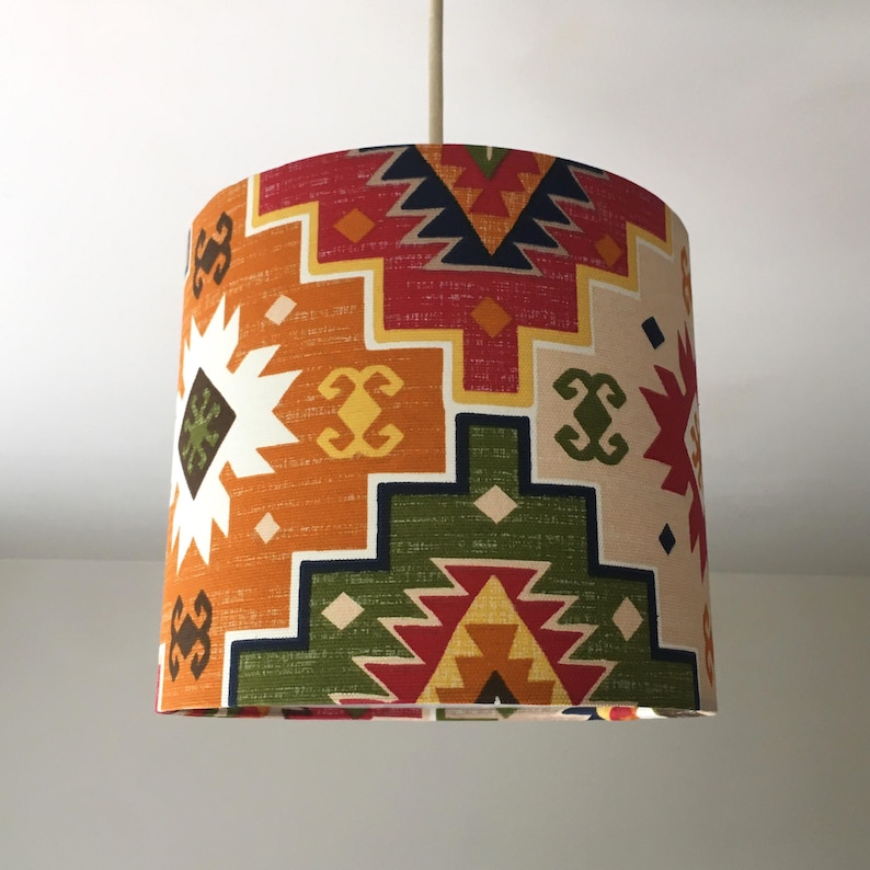 Aztec Lamp Shade, Traditional Lampshade, Turkish Lampshade, Tribal ...