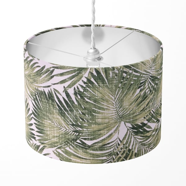 Abat-jour tropical, abat-jour feuille, abat-jour vert, jungle botanique exotique hawaïen bohème table sol plafond tambour décoration d'intérieur abat-jour