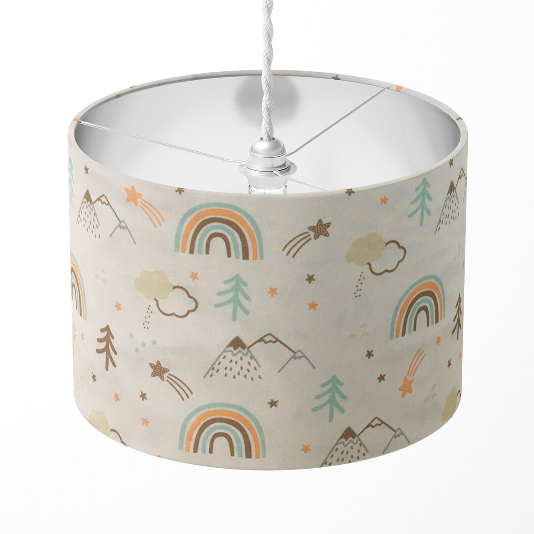 Rainbow Lampshade, Kids Lamp Shade, Nursery Light Shade, Childrens ...