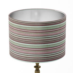 Dusky Pink Lampshade, Dusty Rose Lampshade, Stripe Lamp Shade, Blush Pink Beige Modern Contemporary Table Floor Ceiling Bedroom Lampshade