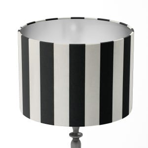 Stripe Lampshade, Black White Lampshade, Contemporary Geometric Boho Monochrome Cylinder Table Ceiling Pendant Lampshade Room Decor Gift