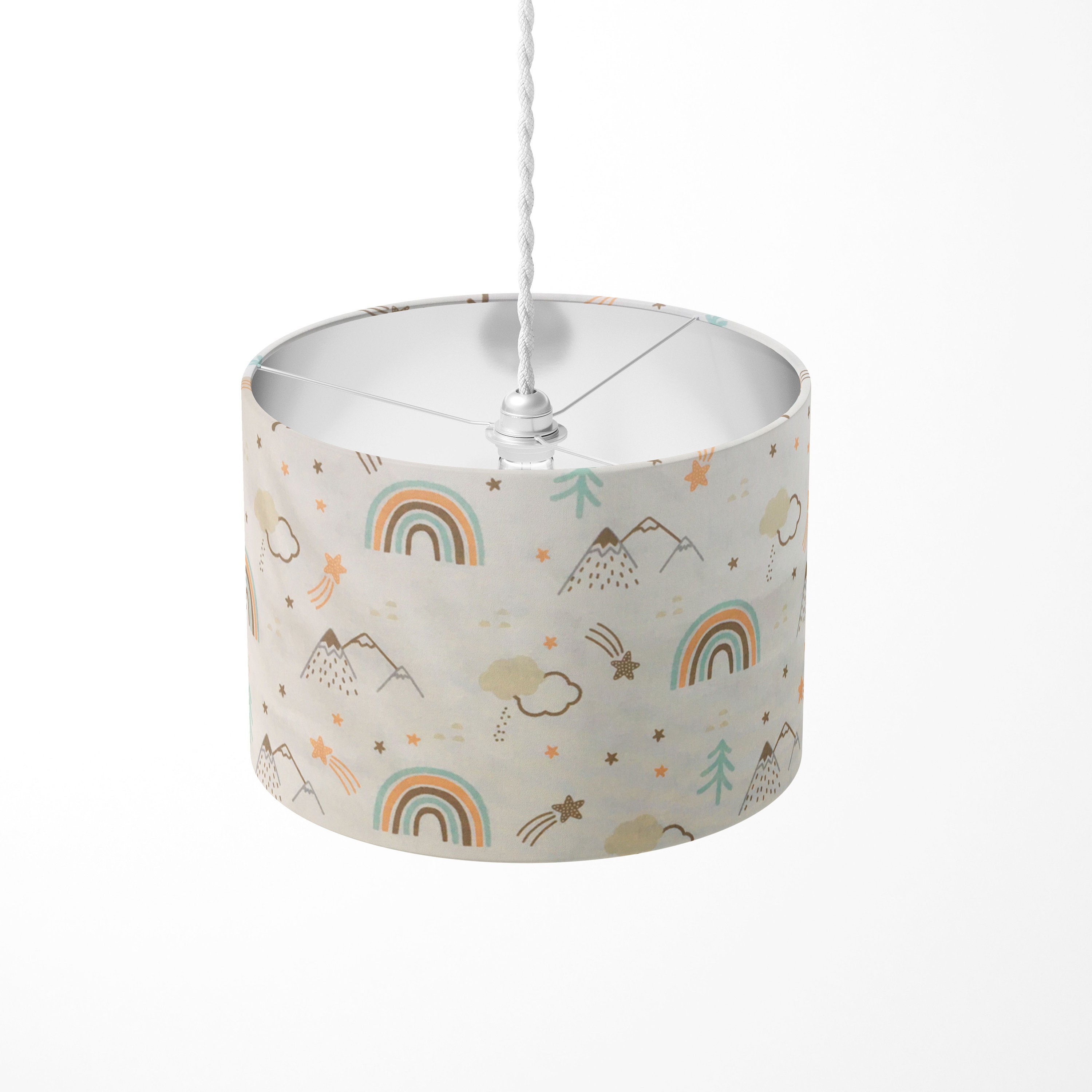 Rainbow Lampshade, Kids Lamp Shade, Nursery Light Shade, Childrens ...