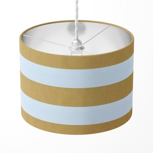 Mustard Lampshade, Yellow Light Shade, Stripe Lamp Shade, Modern Contemporary Boho Drum Lampshade Table Floor Lamp Ceiling Pendant Bedroom