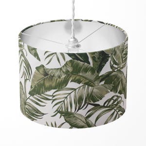 Green Leaf Lampshade, Tropical Lampshade, Botanical Lampshade, Palm Forest Jungle Hawaiian Exotic Table Floor Ceiling Decorative Lampshade
