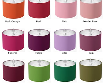 Lampshades Ceiling, Lampshades Table Lamps, Drum Lamp Shade, Red Pink Purple Lilac Green Custom Boho Retro Plain UNO Lampshade Floor Pendant