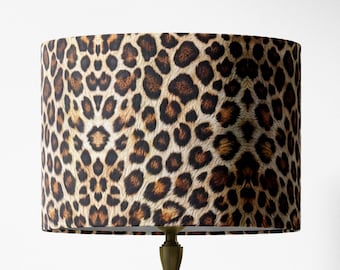 Leopard Lampshade, Animal Print Lampshade, Cheetah Lamp Shade, Brown Jungle Safari Wildlife Table Floor Ceiling Pendant Bedroom Lampshade