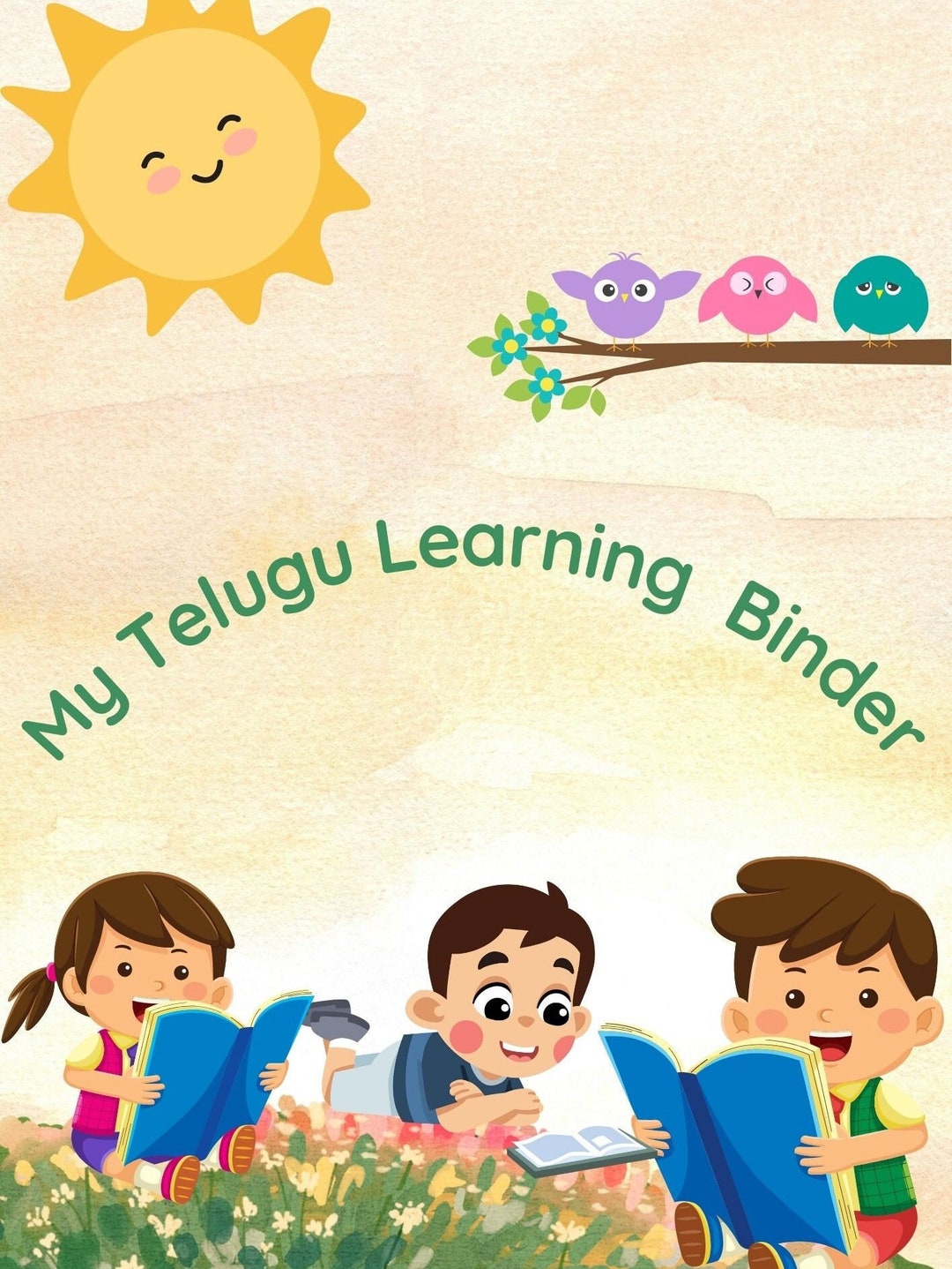 Telugu Learning Binder, Toddlers First Telugu Binder, Learning Binder