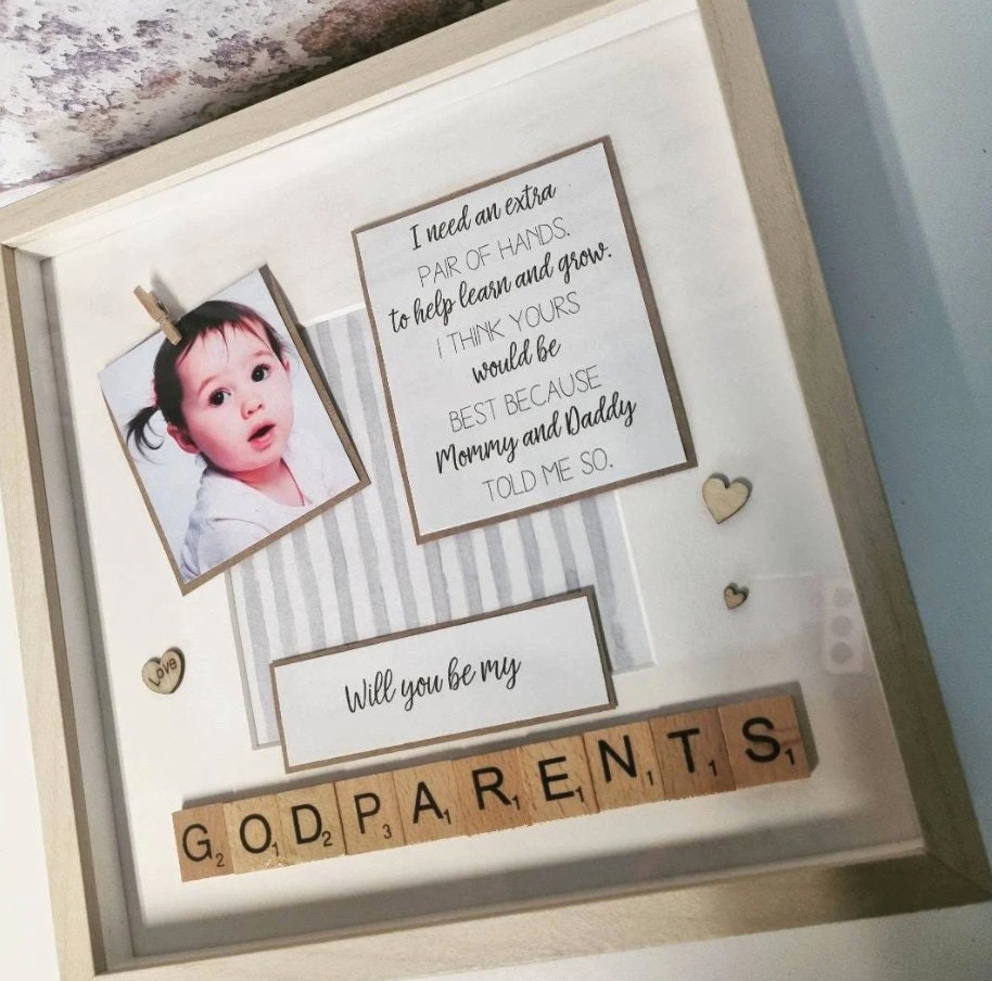 Godparent Proposal Frame, Godparent Proposal, Proposal Frame, Gift for Godparents, Gift for Godparents, Godchildren, Gift for Them,