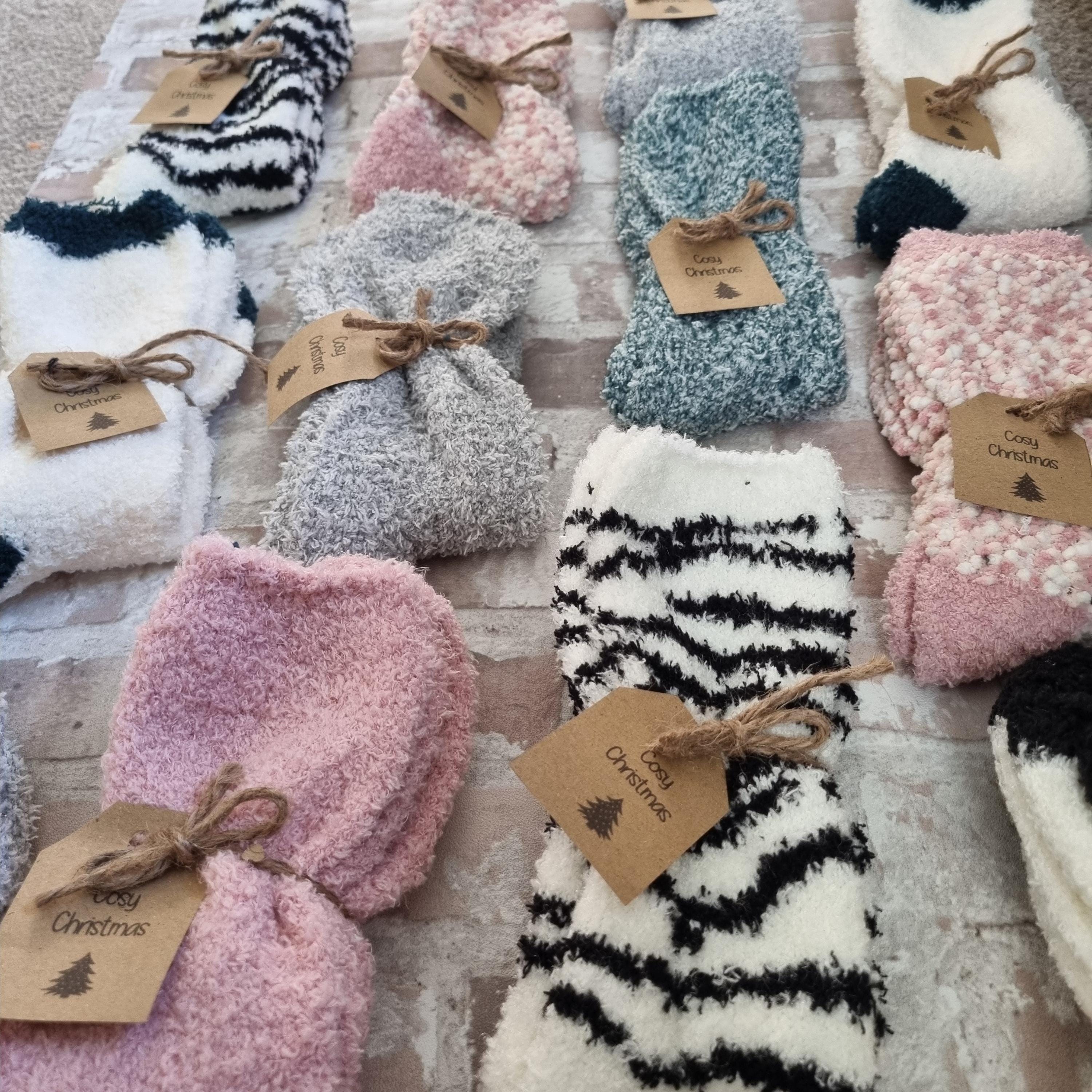 5 Paia Calzini Soffici Donna - Fluffy Socks Invernali, Morbidi In Pile Corallo, Taglia 4-7 UK, Regalo Natale
