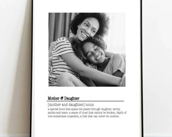 Mother and Daughter Print, Mother and Daughter Gift, A4 Photo for Mother and Daughter, Mother and Daughter Framed Print,