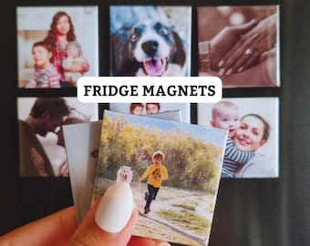 Fathers Day, Personalised Photo Fridge Magnets | Custom Photo Magnet Gift | Family Memory Keepsakes | Fridge Photo Magnets UK