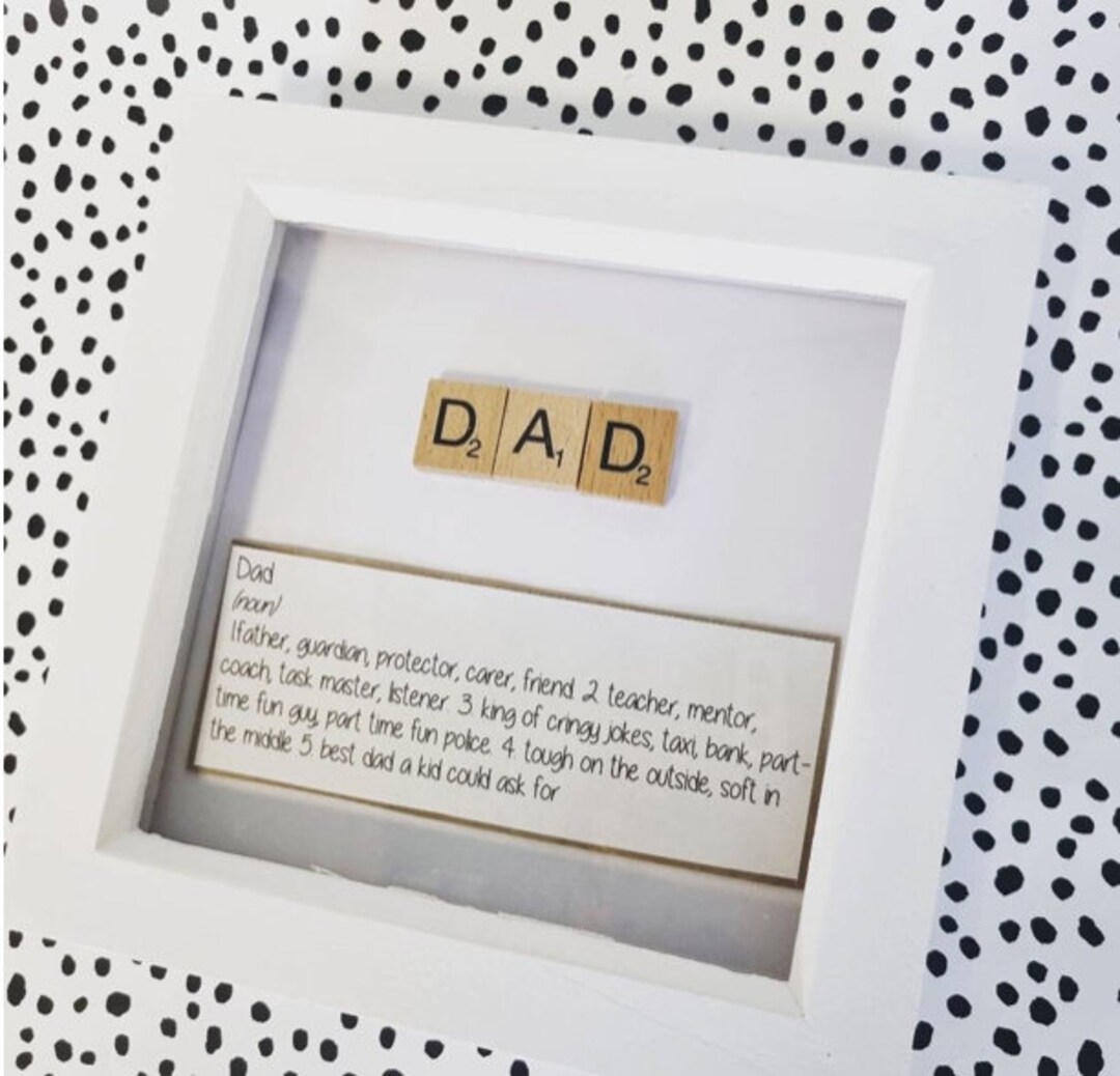 Daddy Scrabble Frame Dad Definition Frame: Frame for Dad, Scrabble Frame for Dad, - Etsy