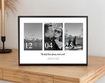 Gift for Engagement, Engaged Gift, Engagement Frame Handmade Personalised Scrabble Frame with Location, | Married | Wedding Gif