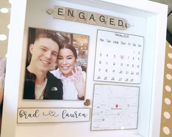 Engagement Gift | Engagement Photo Frame | Engaged Gift | Engagement Gifts | Engaged Keepsake Picture Frame | Engaged Couple Gift Idea,