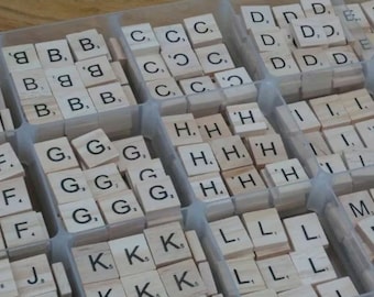 Wooden Scrabble Tiles: Pick and Mix Letters for Crafts