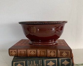 Brown Beaded Ceramic Bowl