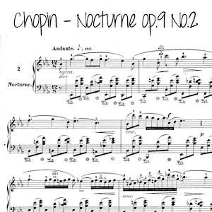 Nocturne Op9, No2  – Chopin Sheet Music | Piano