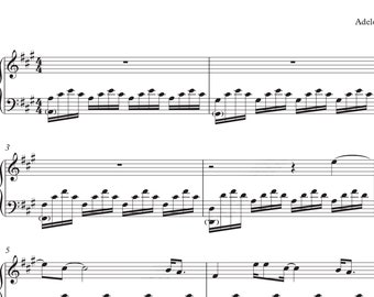 Someone Like You, Adele, piano solo sheet music