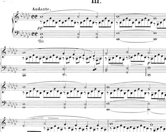Schubert, Impromptu in G-mol, D899 nr. 3, pianonoten, klassieke muziek