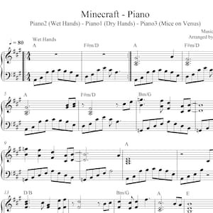 Minecraf Sheet music for Piano (Solo)