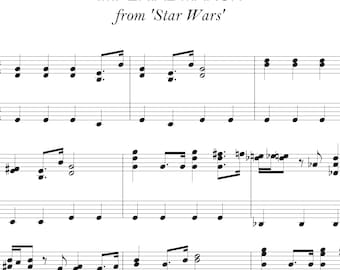 Star Wars Imperial March muziek, Star Wars pianobladmuziek