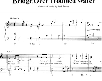 Simon & Garfunkel Bridge Over Troubled Water sheet music