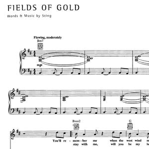 Fields of Gold, Sting, noter i pdf-format