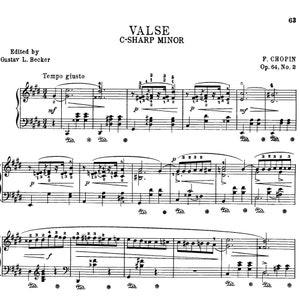 Chopin Waltz Op64 no 2, piano solo sheet music