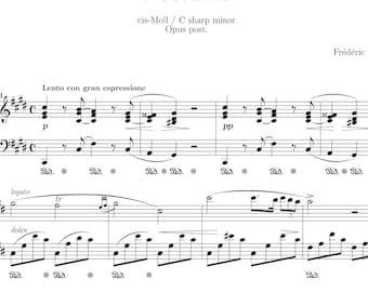 Chopin Nocturne nr. 20 in cis-mineur, printbare pianonoten