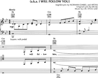Sister Act I will follow him (printbare bladmuziek)