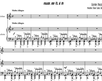 Libertango, Astor Piazzolla, piano and violino sheet music
