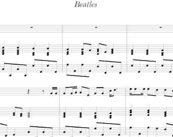 Let it be, The Beatles, piano solo sheet music, valentine's day music, romantic music, easy piano music, 70s song