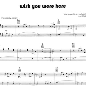 Partitura de Ojalá estuvieras aquí