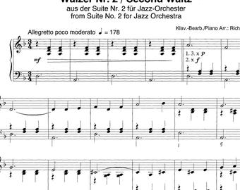 Eyes Wide Shut - Waltz No.2, Jazz No.2 - piano solo sheet music