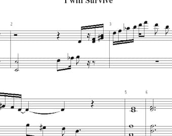 I Will Survive Gloria Gaynor pianoklavier bladmuziek