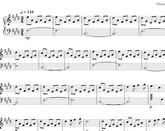 Beanie piano Chezile printable sheet music