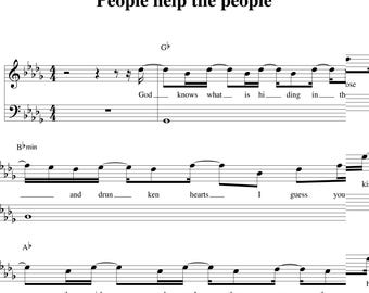 Birdy People Help The People: printbare pianonoten met songtekst