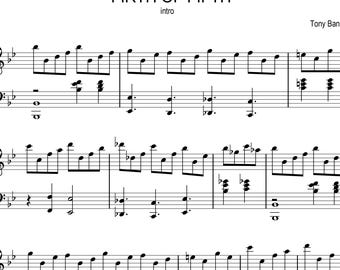 Genesis, FIRTH OF FIFTH, intro pianoforte, spartito da scaricare e stampare in pdf, Tony Banks, introduzione