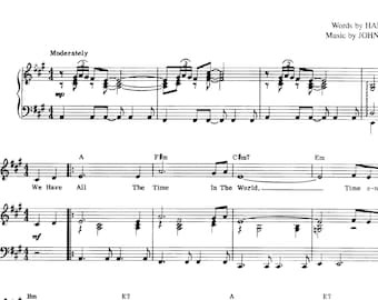 Louis Armstrong - We Have All the Time in the World - bladmuziek voor piano (printbaar)